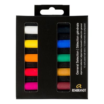 Pastels tendres en demi-bâtonnet Ens. Sélection Générale (10) Rembrandt