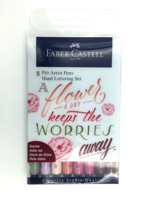 Crayons Pitt artist calligraphie Couleurs florales (ens. de 8)
