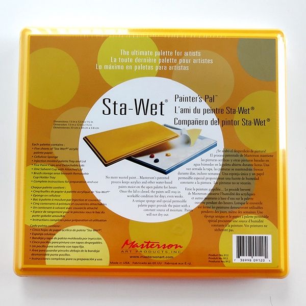 Palette Yellow Painter's Pal ME912 9x12 Sta-Wet