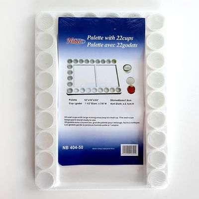 Palette 12 "x 16" avec grande zone de mélange et 22 fentes + 22 godets