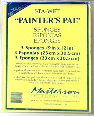 Remplacement 1 éponge 9"x12" Sta-Wet (paquet de 3)