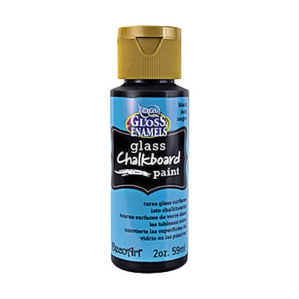 Chalkboard paint for glass 2oz Gloss enamels Americana DecoArt