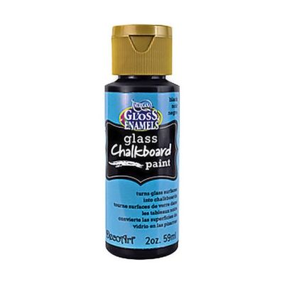Chalkboard paint for glass 2oz Gloss enamels Americana DecoArt