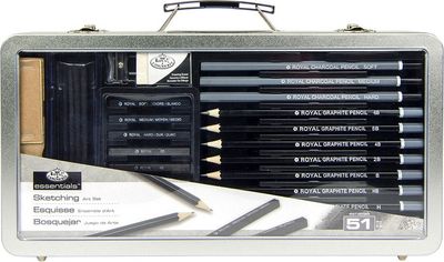 Sketching Large Window Tin set 51 pc Royal & Langnickel Sketching Large Window Tin set 51 pc Royal & Langnickel