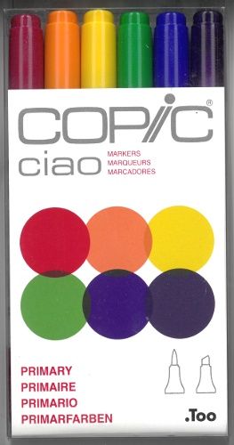 Copic ciao marqueurs Couleurs primaires (ens. de 6) Copic ciao marqueurs Couleurs primaires (ens. de 6)