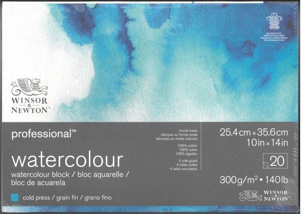 Professional Watercolour Block 140lb CP - 10x14" Winsor & Newton