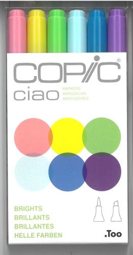 Copic ciao marqueurs Couleurs brillantes (ens. de 6)