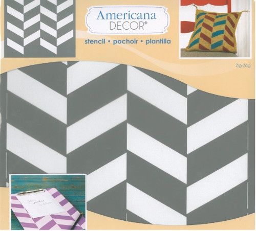 Stencil Zig-Zag 12"x12" ADS21 Americana DECOR