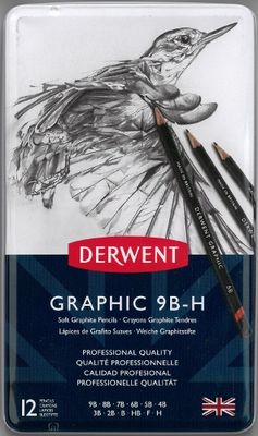 Ensemble 12 crayons graphite Derwent