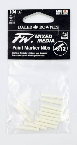 FW marker nib set 12 X chisel 1-3MM