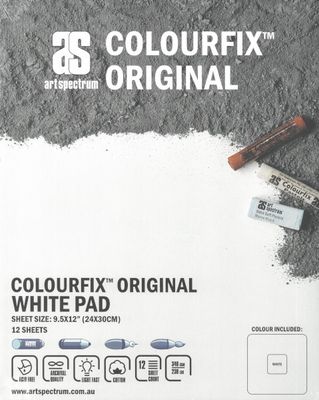Toothy pastel paper - White - 12 sheets 9x12 - Art Spectrum Colourfix