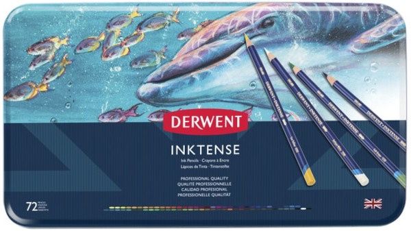 Coffret 72 crayons Inktense Derwent