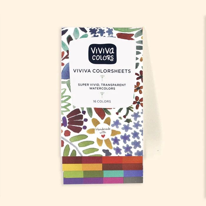 Aquarelle en feuilles Viviva - Ens. original de 16 couleurs