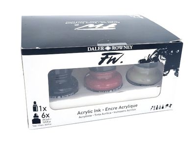FW ens. de 6 encres acryliques