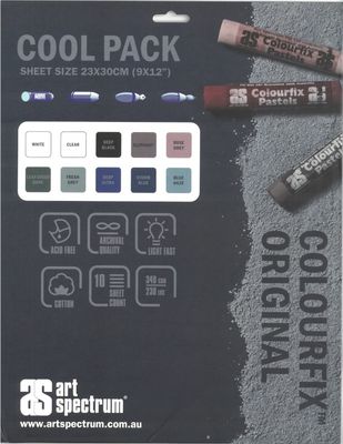 Toothy pastel paper - Cool pack - 10 sheets 9x12 - Art Spectrum Colourfix