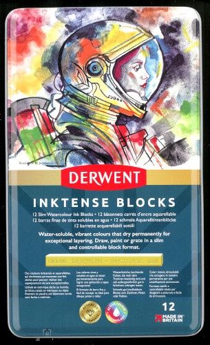Coffret de 12 blocs Inktense Derwent