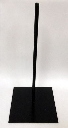 Socle en métal noir 12,5cmX12,5cm avec 1 tige d'3/8"