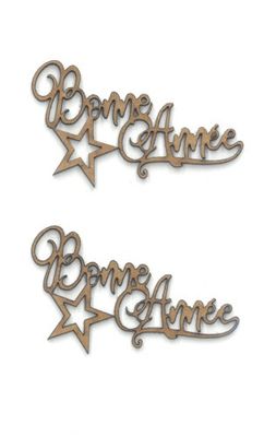 Ens. de 2 "Bonne année" environ 1.25"x2.25"