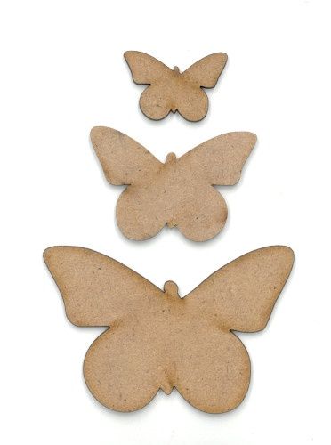 Ens. de 3 papillons