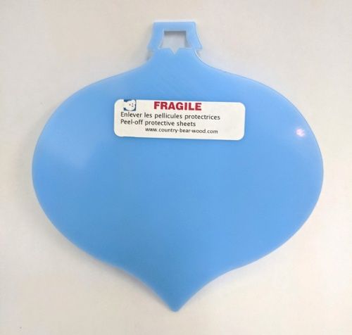 Boule pointue large plexi glass Blanc-4"