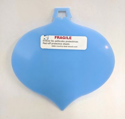 Boule pointue large plexi glass Blanc-4"