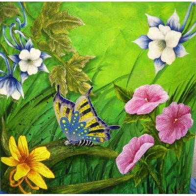 Tableau Moment détente pour papillon