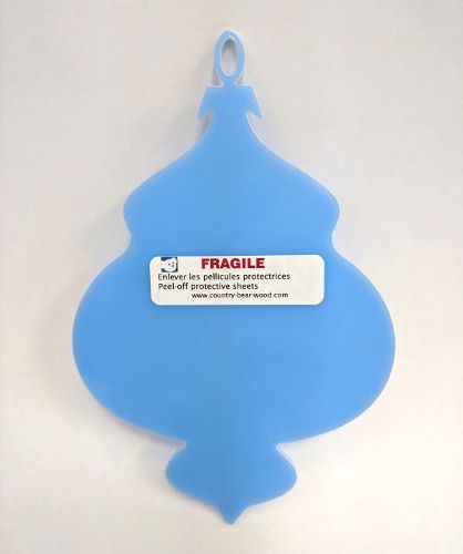 Boule 2 bosses plexiglass Blanc-5"
