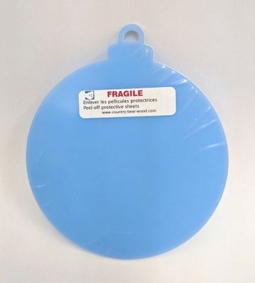 Boule ronde plexiglass blanc-4"