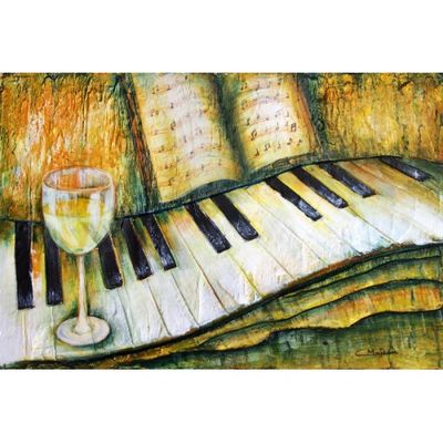 Tableau Piano Doré