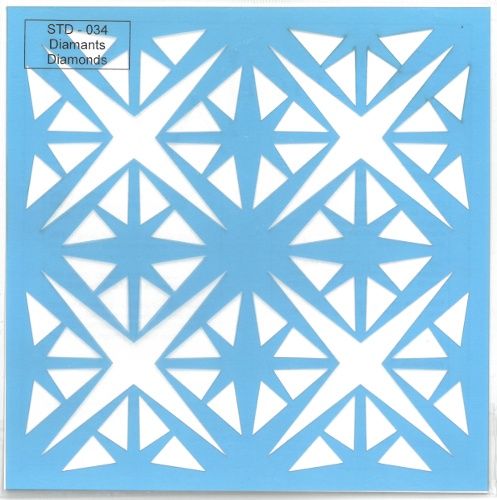 Pochoir Diamants 6"x6" STD-034