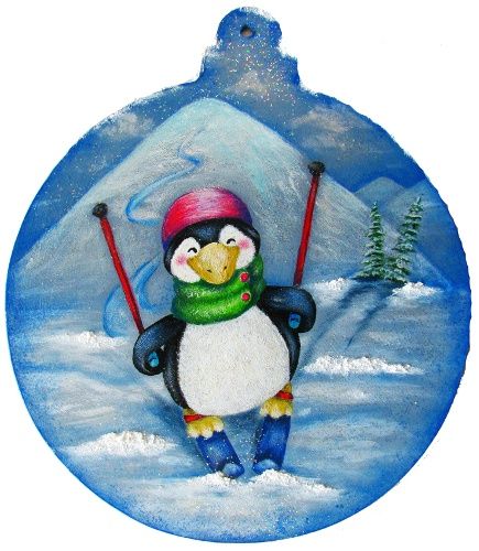 Boule de noël Pingouins en cavale