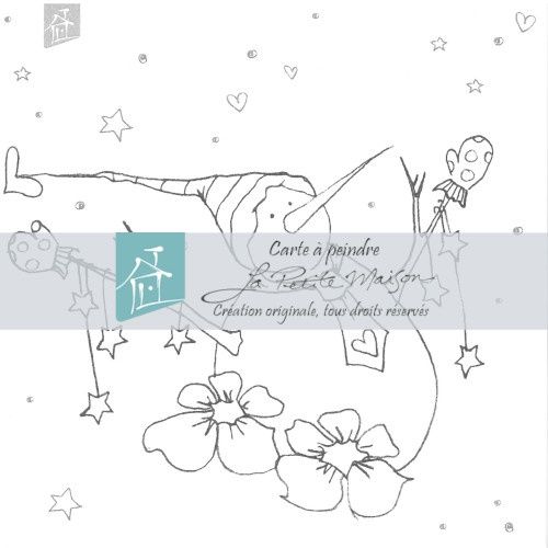 Card for painting - Snowman - GC