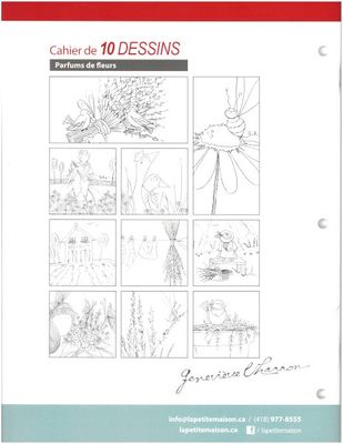 Cahier de 10 dessins - Parfums de fleurs-GC (Français)