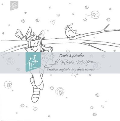 Carte à peindre - Bas de Noël -GC