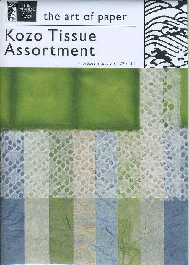 Kozo Tissue Assortment 8 1/2"x11"- Landscape colours