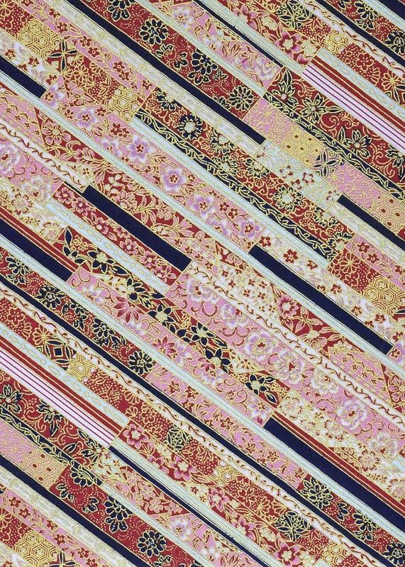 Papier Chiyogami 565C 19 1/2"x26"- Lignes florales