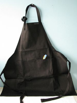 Tablier adulte avec poches noir N-TA-PO