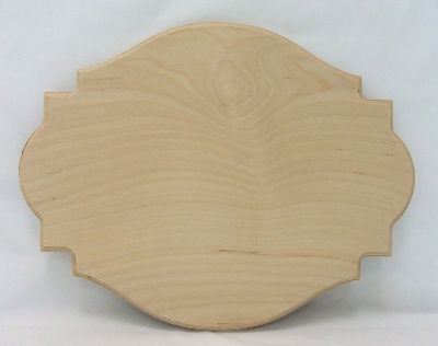Enseigne Classique Merisier russe 9.5"x12"x3/4"