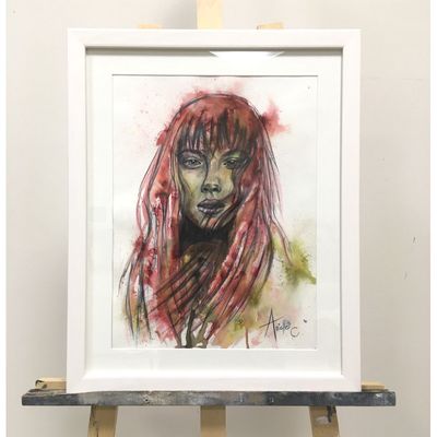 Tableau Olive (cadre vitré inclus)