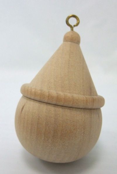 Christmas ball Santa head Wood CF352