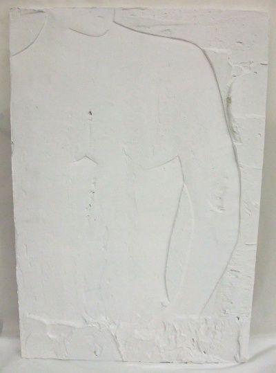 Bas-relief plâtre-Homme 16"x24"