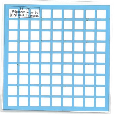 Pochoir Régiment de carrés 6 Pochoir Régiment de carrés 6"X6"