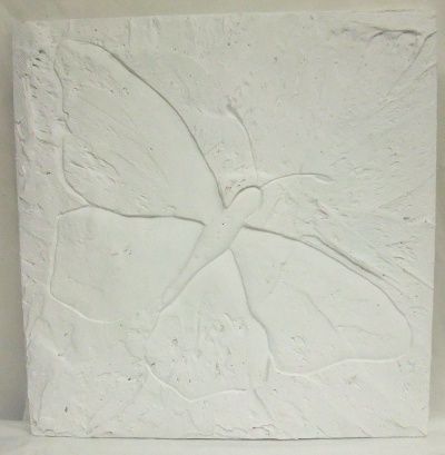 Bas-relief plâtre-Papillon 20"x20"