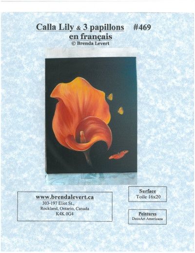 Calla Lily 3 papillons-BL (Français)