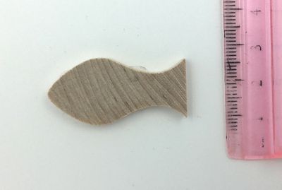 Poisson en bois 1" 1/2