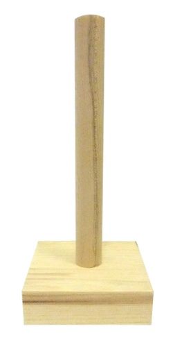 Socle en bois pour statuette en Powertex