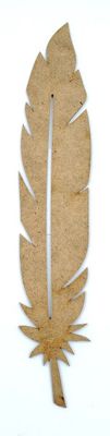 Plume en bois pointue 10"