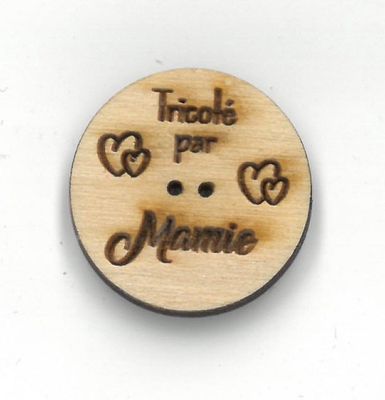 Bouton Tricoté par Mamie 1"