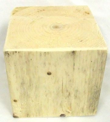Base en bloc de bois 3.5"x3.5"x3.5" pour statue en Powertex