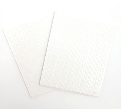 Mousse 3D - adhésif double face - Cercles blancs 1/4" - 3L